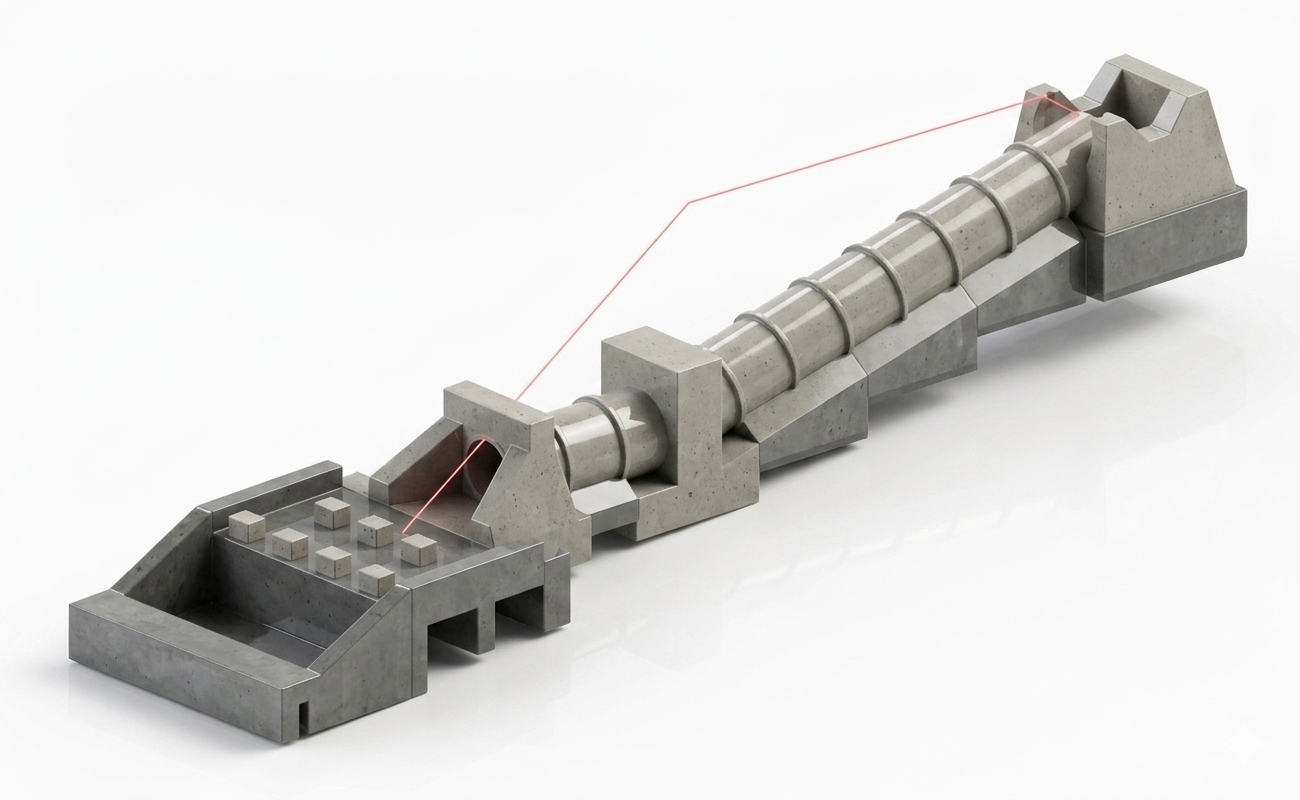 Phối cảnh 3D cống hai dốc